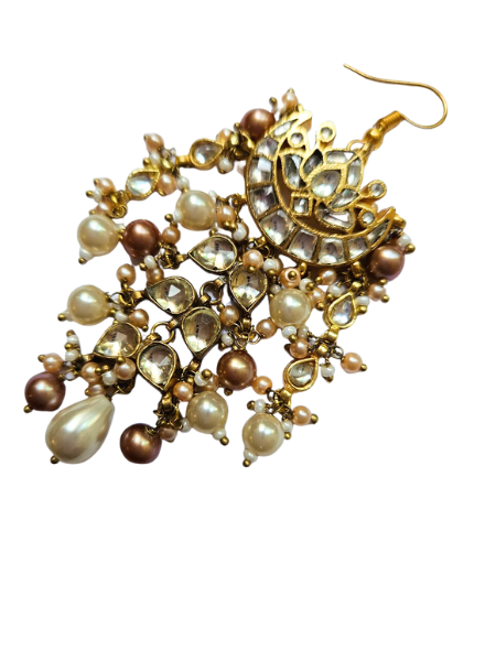 Earrings kundan waterfall