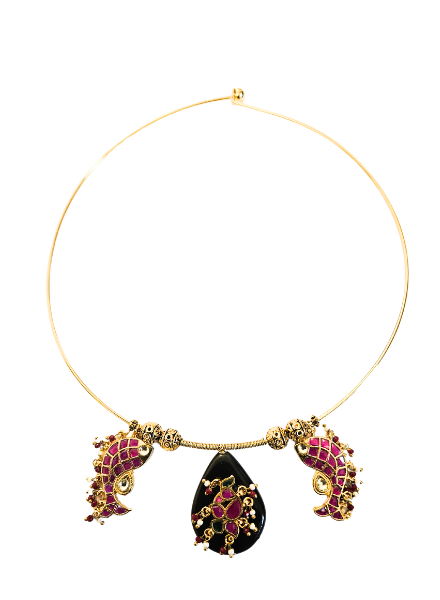 Gold hasli necklace