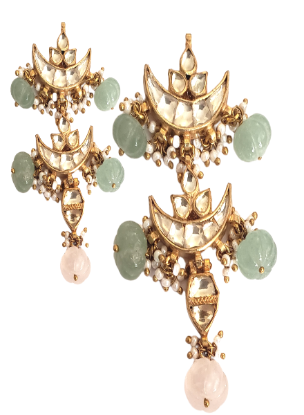 Pearl & Aventurine kundan necklace