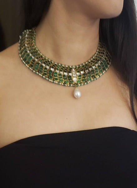 Green Meena choker