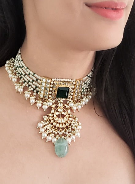 Pearl & Kundan choker