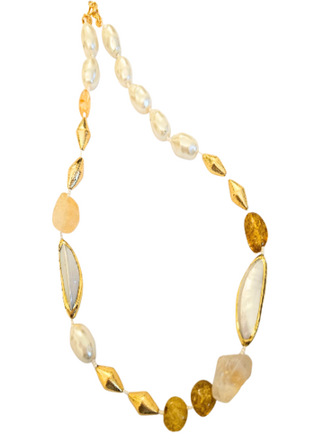 Pearl and Citrine necklace