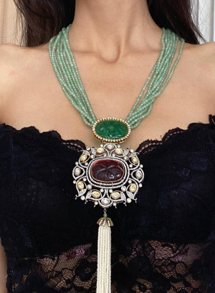 Indian designer wedding jewellery Destination wedding semi