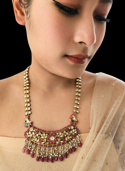 Kundan and ruby necklace