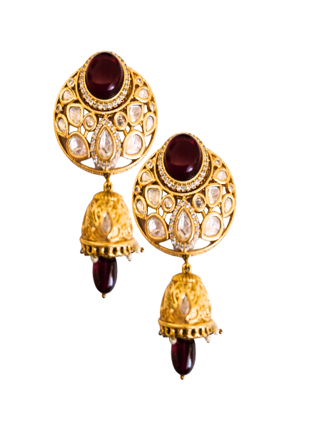 Polki & Ruby earrings
