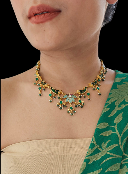 Green fish Neckles--Jade and Jewels