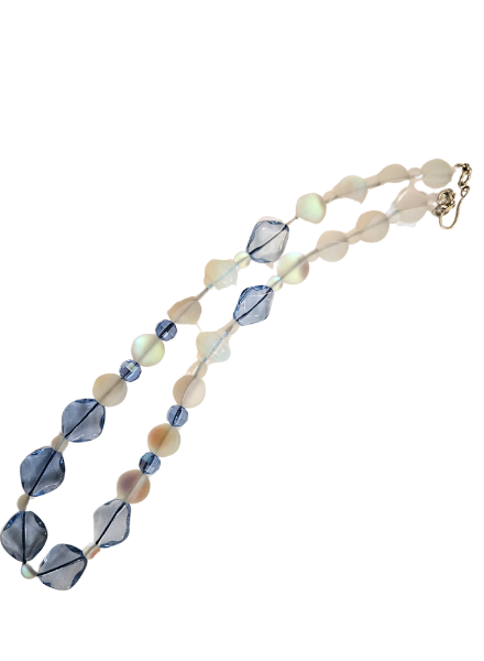 White Jasper & blue necklace