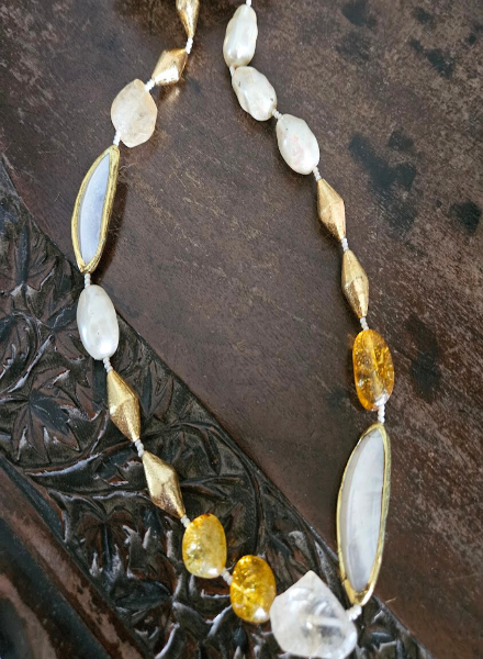 Pearl and Citrine necklace