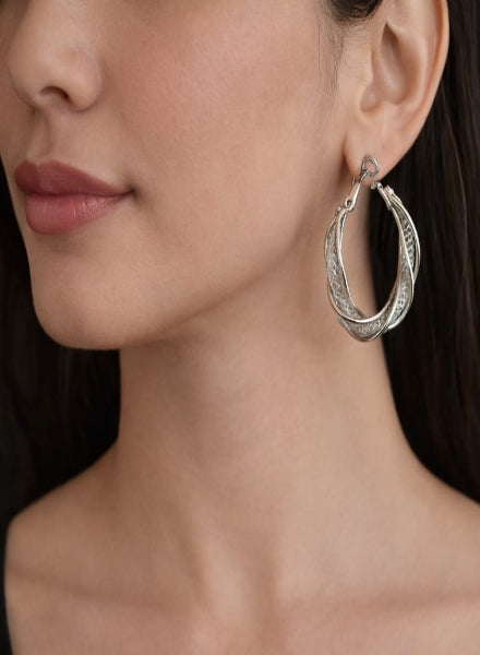 Silver Hoop Earrings