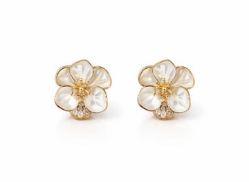 Signature Stud pearl flower earrings