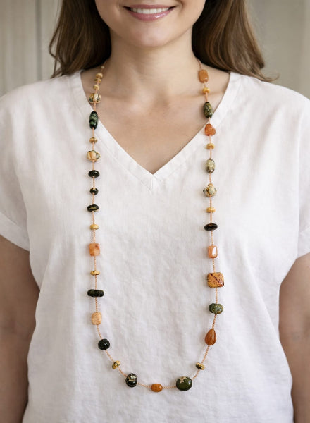 Jade beaded necklace
