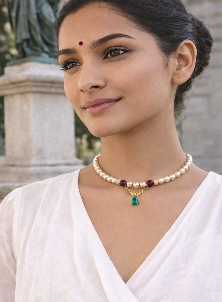 Pearl and Ruby necklace