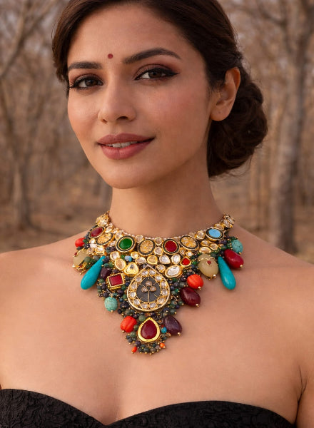 Kundan stitched choker