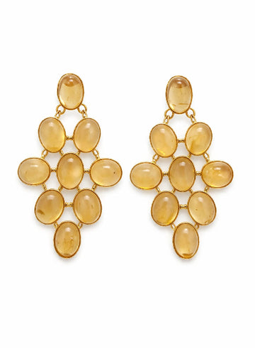 Citrine geometric Earrings