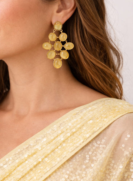 Citrine geometric Earrings