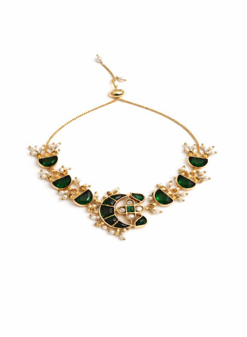 Green kundan bracelet