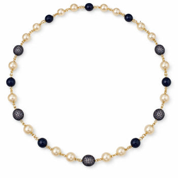 Pearl Lapiz bead necklace