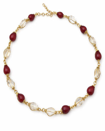 Bead Story Crystal Ruby necklace