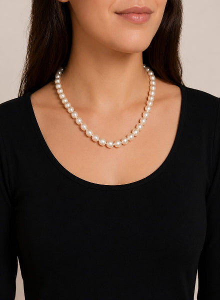 Single freshwater pearl string