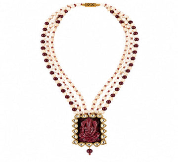 Onyx Ruby Ganesh pendant