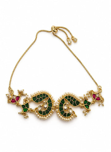 Bird Kundan Bracelet