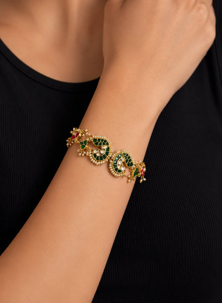 Bird Kundan Bracelet