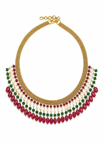 Gold chain drop necklace