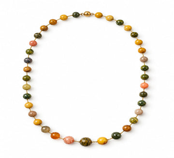 Colours of autumn beaded necklaace