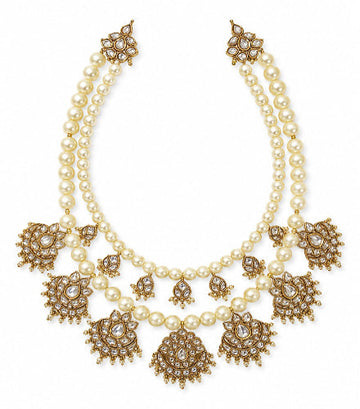 Opulent pearl Kundan necklace