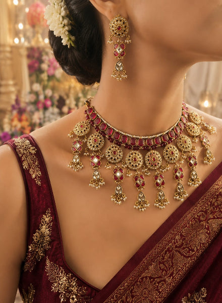 Opulent Ruby and Gold set