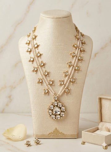 White polki necklace