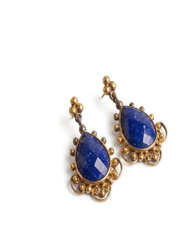 Lapiz pure silver drop earrings