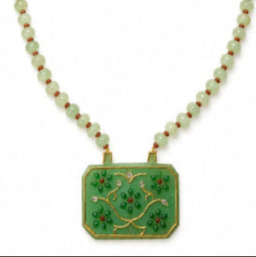 Jade studded pendant