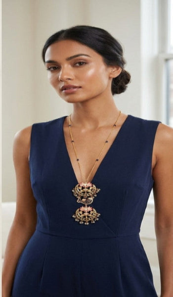 Lotus chain pendant