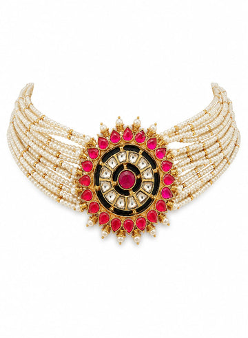Choker pearl &  Ruby