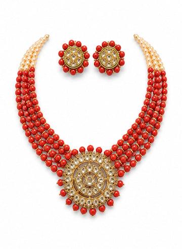 Choker coral & Kundan