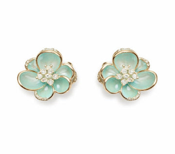 Cool blue flower earrings