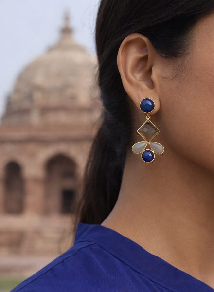 Medley Flower pure silver Earrings