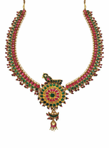Bird kundan necklace and pendant