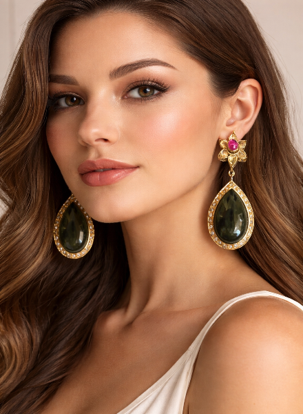 Labradorite drop earrings