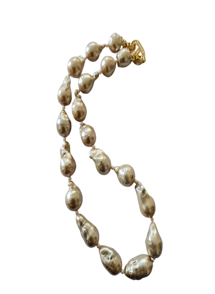 Baroque Champagne pearl string