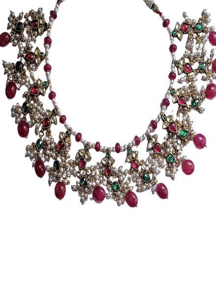 Kundan and ruby necklace