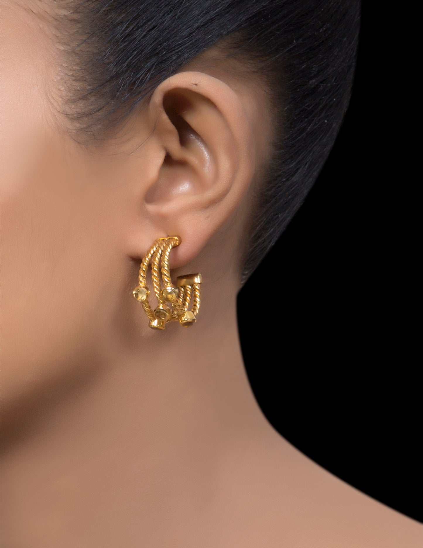 Phrenite cabachon pure silver earrings