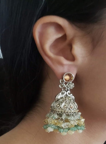 Silver jhumki