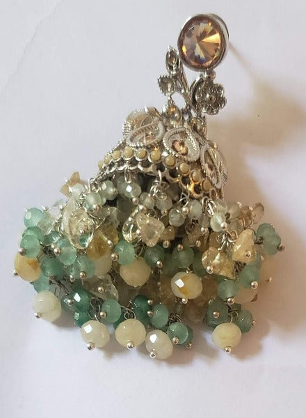 Silver jhumki